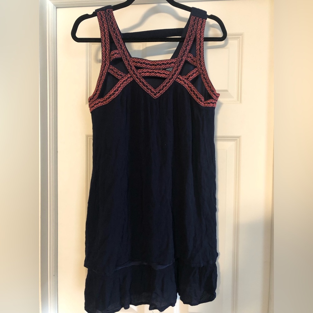 Altard state navy tunic with neck detailing